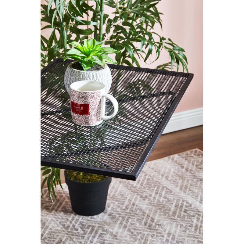 Tavolo Ribaltabile Da Balcone Giobbe Nero 70x45x52cm