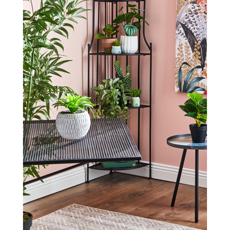 Tavolo Ribaltabile Da Balcone Giobbe Nero 70x45x52cm