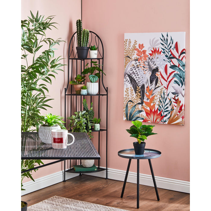 Tavolo Ribaltabile Da Balcone Giobbe Nero 70x45x52cm