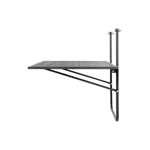 Tavolo Ribaltabile Da Balcone Giobbe Nero 70x45x52cm