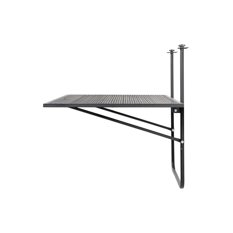 Tavolo Ribaltabile Da Balcone Giobbe Nero 70x45x52cm