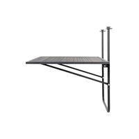 Tavolo Ribaltabile Da Balcone Giobbe Nero 70x45x52cm
