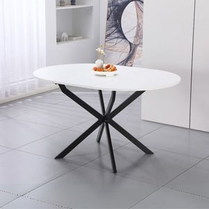 Tavolo rotondo allungabile Rut  100x100x77H colore bianco