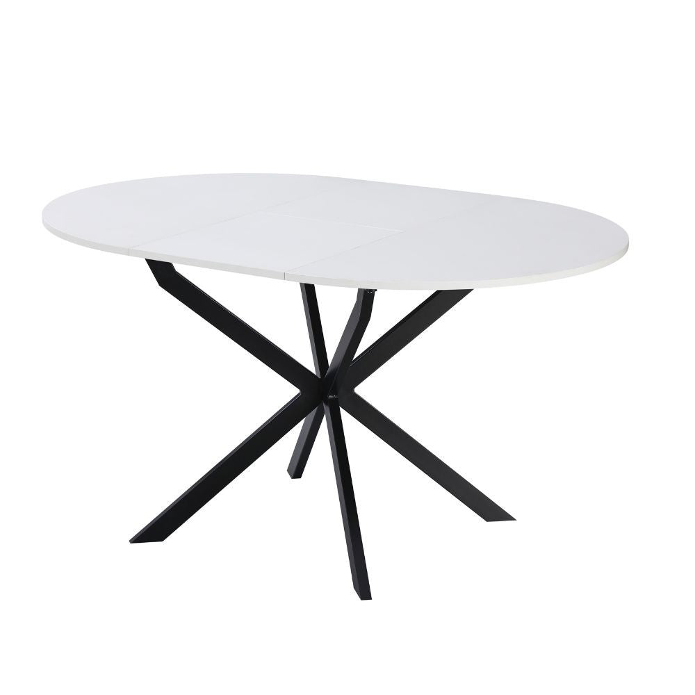 Tavolo rotondo allungabile Rut  100x100x77H colore bianco