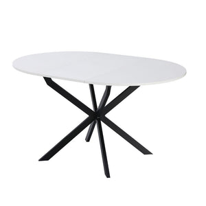 Tavolo rotondo allungabile Rut  100x100x77H colore bianco