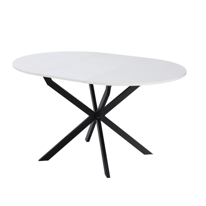 Tavolo rotondo allungabile Rut  100x100x77H colore bianco