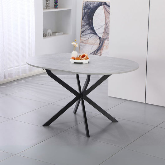 Tavolo rotondo allungabile Rut 100x100x77H colore cemento