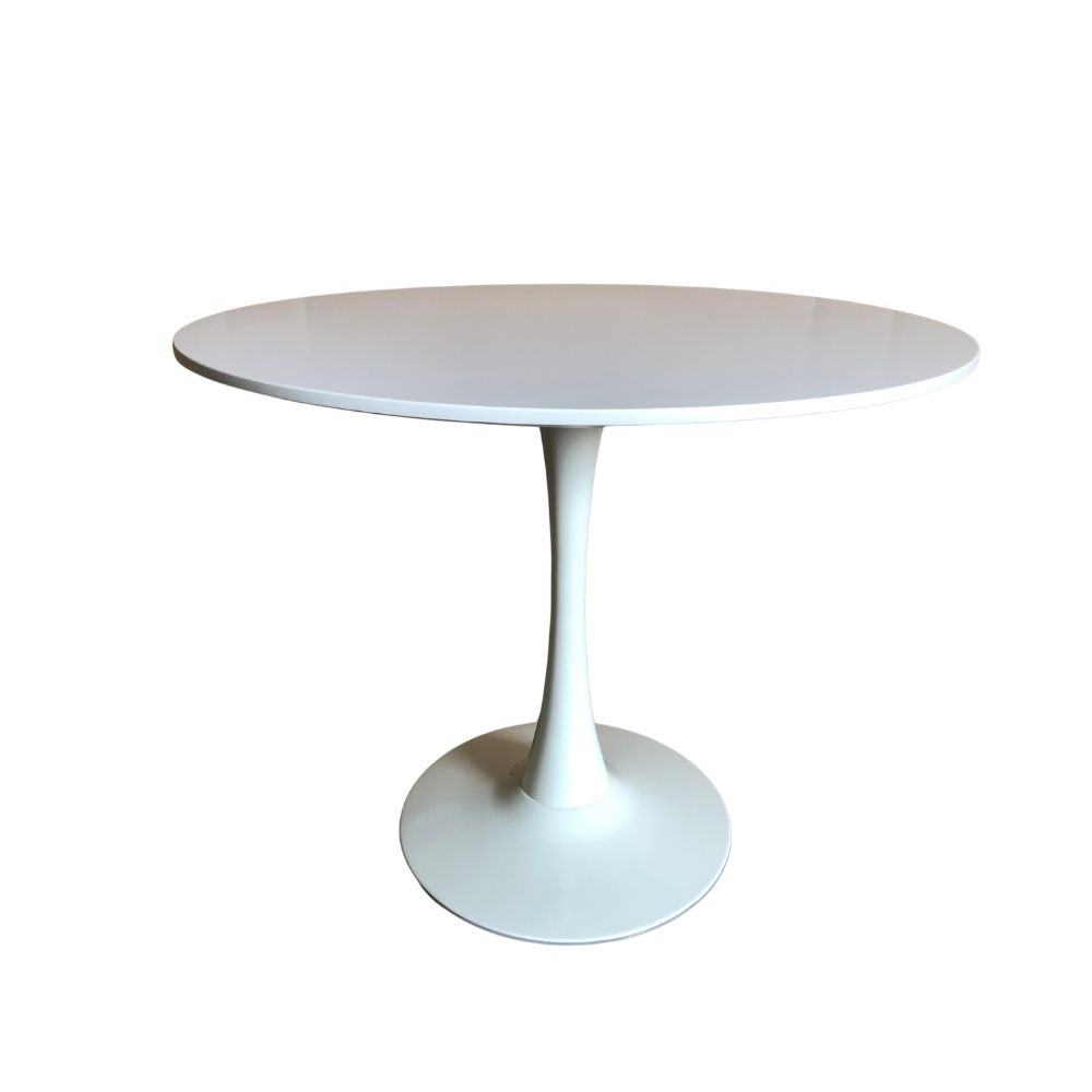 Tavolo rotondo bianco opaco Derek 90x90x73H
