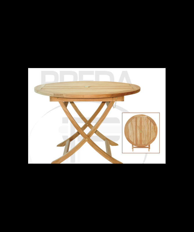 Tavolo rotondo in legno Teak Ø 110 cm