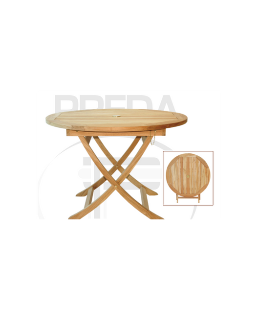 Tavolo rotondo in legno Teak Ø 110 cm