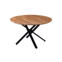 Tavolo Rotondo Jasper ø120x75cm Top Noce + Gambe Nere