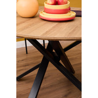 Tavolo Rotondo Jasper ø120x75cm Top Noce + Gambe Nere