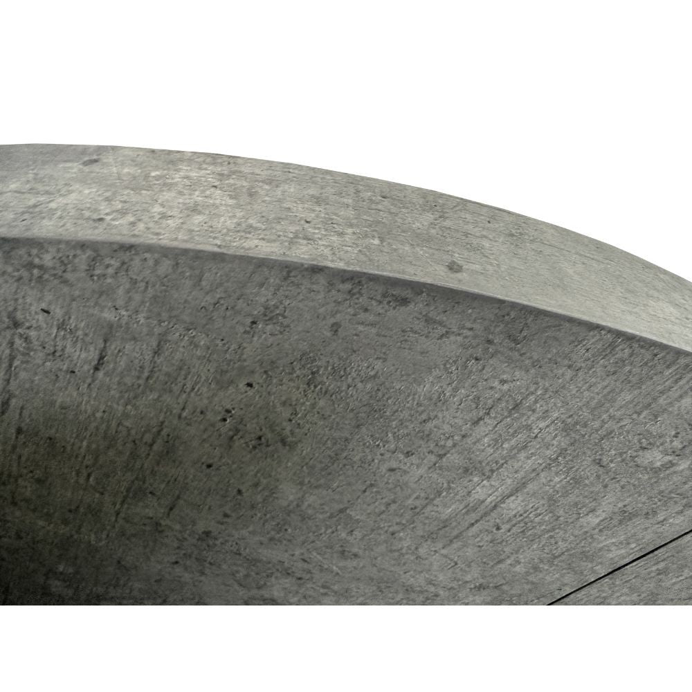 Tavolo rotondo Logan piano cemento e gambe nere 120x120x76.5H