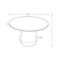 Tavolo rotondo Lauren piano ceramica effetto marmo nero oro 120x120x76h