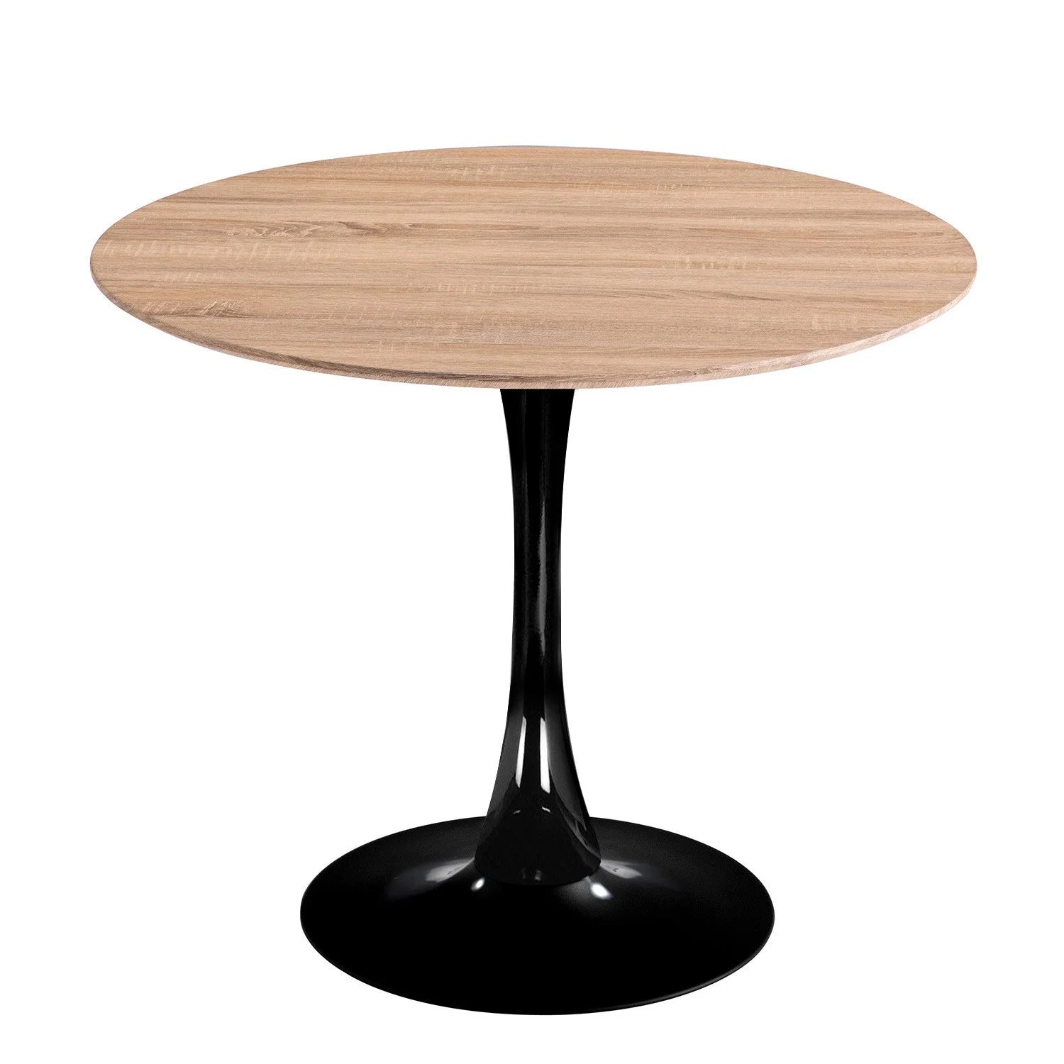 LÚZETE - TAVOLO SAN ANTONI Ø90 CM GAMBA NERA Ø90 CM PIANO NATURALE