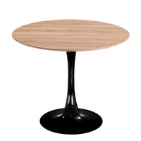 LÚZETE - TAVOLO SAN ANTONI Ø90 CM GAMBA NERA Ø90 CM PIANO NATURALE