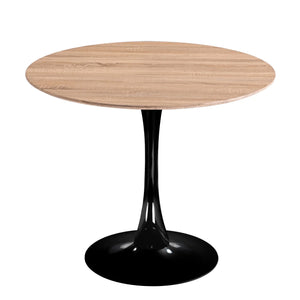 LÚZETE - TAVOLO SAN ANTONI Ø90 CM GAMBA NERA Ø90 CM PIANO NATURALE