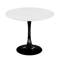 LÚZETE - TAVOLO SAN ANTONI Ø90 CM GAMBE NERE PIANO BIANCO