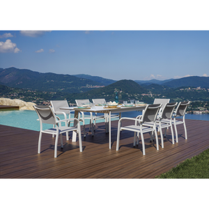 Tavolo San Donato - Allungabile 160/240 X 102 Cm - Allungo Centrale - Bianco Moia