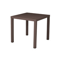 Tavolo San Vincenzo MOIA 80x80 in alluminio chocolate