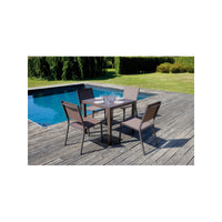 Tavolo San Vincenzo MOIA 80x80 in alluminio chocolate