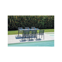 Tavolo Spalato 104/208X75 Alluminio Antracite Moia