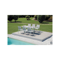 Tavolo Spalato 104/208X75 Alluminio Bianco Moia