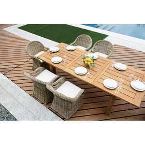 Tavolo Sumatra 180/250*100 In Teak Riciclato Moia