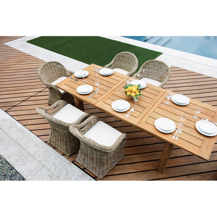 Tavolo Sumatra 180/250*100 In Teak Riciclato Moia