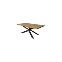 Tavolo Taranta con piano in legno e struttura acciaio