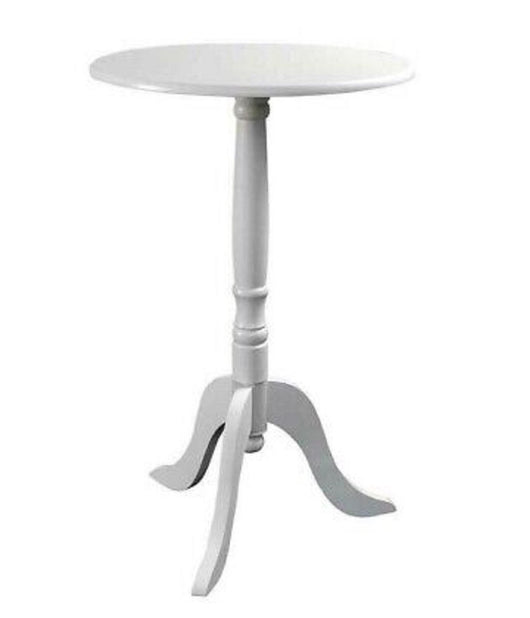 Tavolo Tavolino 50x45cm Legno Tondo Bianco Moderno Classico Shabby Chic 689307         