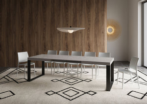 Tavolo allungabile 200/304x90 cm Tecno cashmere gambe antracite