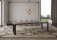 Tavolo allungabile 200/460x90 cm Tecno tortora gambe antracite