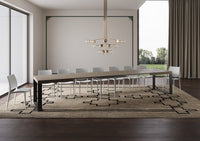 Tavolo allungabile 200/460x90 cm Tecno tortora gambe antracite