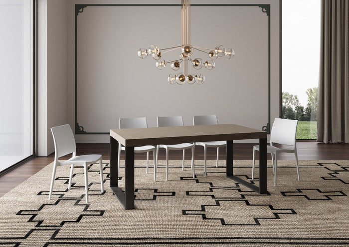 Tavolo allungabile 180/440x90 cm Tecno Premium tortora gambe antracite