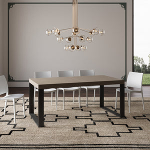 Tavolo allungabile 200/304x90 cm Tecno Premium tortora gambe antracite