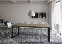 Tavolo allungabile 140/400x90 cm Tecno Premium tortora gambe antracite