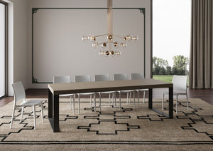 Tavolo allungabile 200/460x90 cm Tecno Premium tortora gambe antracite
