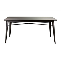 Tavolo top ferro bristol cm 160x80h76 marrone