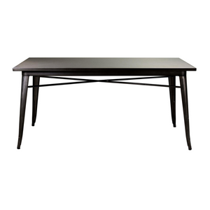 Tavolo top ferro bristol cm 160x80h76 marrone