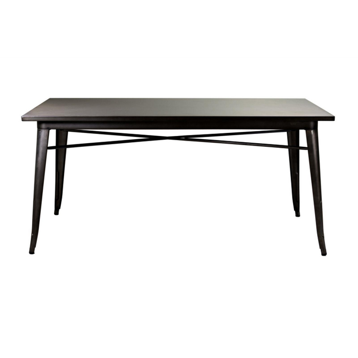 Tavolo top ferro bristol cm 160x80h76 marrone