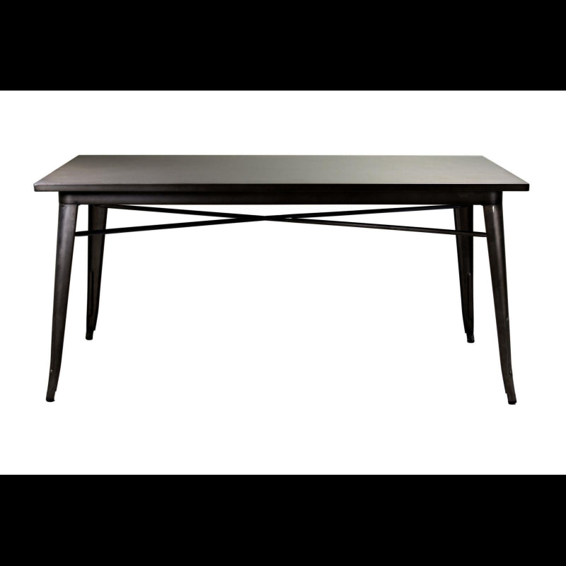 Tavolo top ferro bristol cm160x80h76 marrone