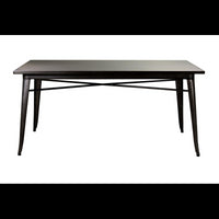 Tavolo top ferro bristol cm160x80h76 marrone