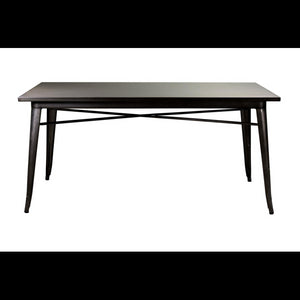 Tavolo top ferro bristol cm160x80h76 marrone