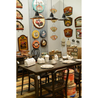 Tavolo top ferro bristol cm160x80h76 marrone