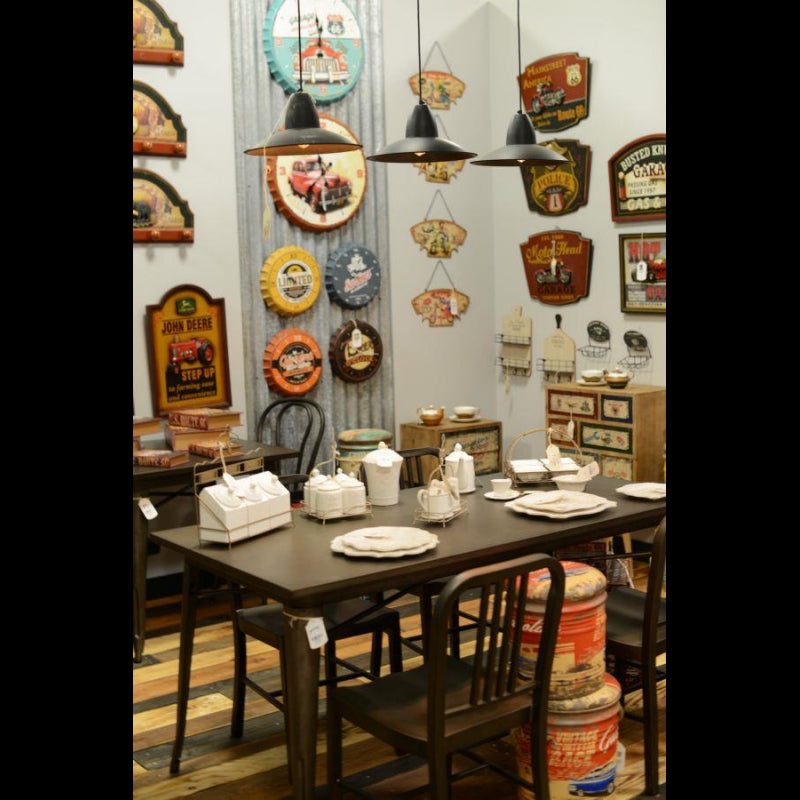 Tavolo top ferro bristol cm160x80h76 marrone