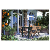Trade Shop - Tavolo Verde Rettangolare Da Giardino 120x70 Cm Perfetto Per Spazio Esterno 016302 -        