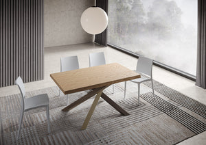 Tavolo allungabile 90x140/190 cm Versalux scortecciato rovere gambe 4/C