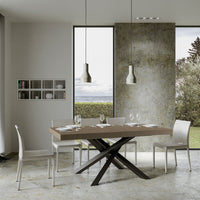 Tavolo allungabile 180/284x90 cm Volantis Premium tortora gambe antracite