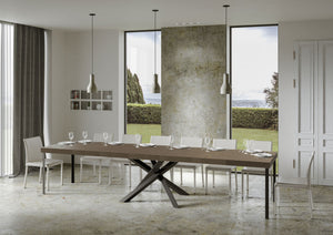 Tavolo allungabile 180/440x90 cm Volantis Premium tortora gambe antracite